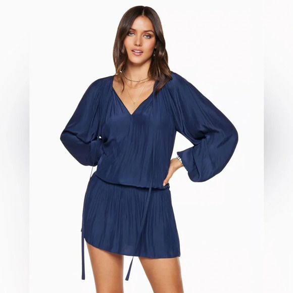 Ramy Brook Paris Smocked Mini Dress - Picture 1 of 8